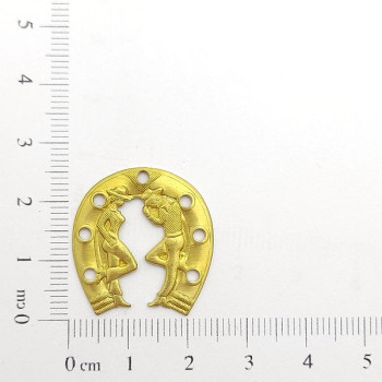 AC LATÃO FERRADURA M CASAL COWBOY 1 FURO