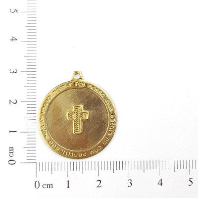 AC LATÃO REDONDO 30MM CRUZ CHEIA 1 ARG