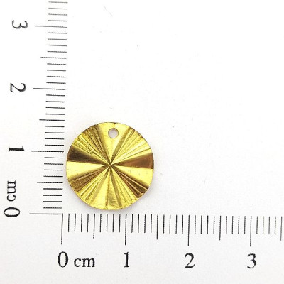 AC LATÃO REDONDO P ONDULADO RISCADO 1 FURO