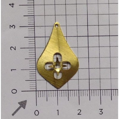 AC LATÃO GOTA M LISA CHATÃO SS20 1 FURO