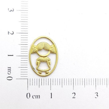 AC LATÃO OVAL VZD MENINA S/ ARG