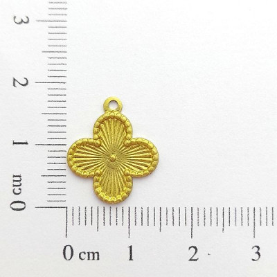 AC LATÃO FLOR 15MM BORDA 1 ARG