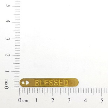 AC LATÃO PLACA BLESSED CORAÇÃO VZD 1 FURO