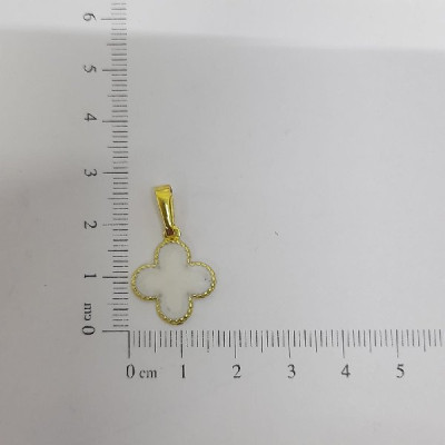 PIN FLOR 15MM RESINADA BRANCA CAM