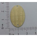 AC LATÃO OVAL M 27MM RETO 2 FUROS