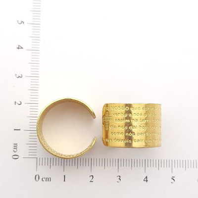 AC LATÃO ANEL REGULAVEL PAI NOSSO 2 FUROS