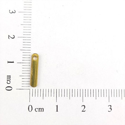 AC LATÃO PALITO LISO P 13MM 1 FURO