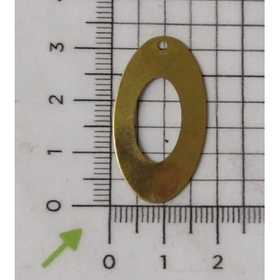 AC LATÃO OVAL G RETO LISO VZD 1 FURO