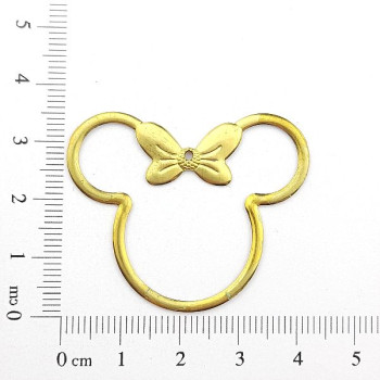 AC LATÃO MINNIE G LAÇO CHEIO LISO 1 FURO