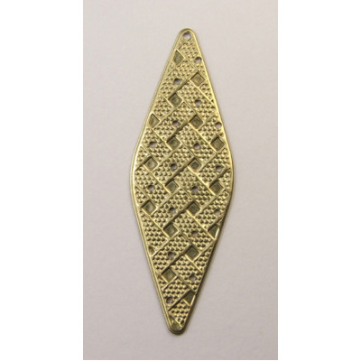 AC LATÃO LOSANGO G TRANÇADA FUROS 1 FURO