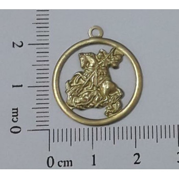 AC LATÃO MEDALHA 26MM SÃO JORGE VZD 1 ARG
