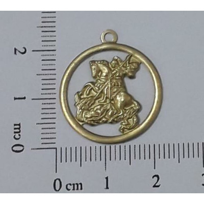 AC LATÃO MEDALHA 26MM SÃO JORGE VZD 1 ARG