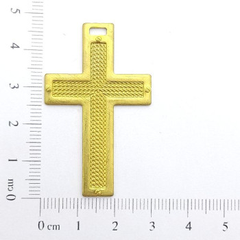 AC LATÃO CRUZ BORDA LISA 1 FURO