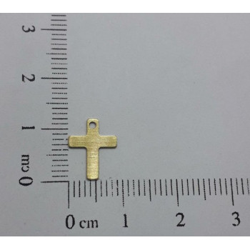 AC LATÃO CRUZ 12MM LISA RETA 1 FURO