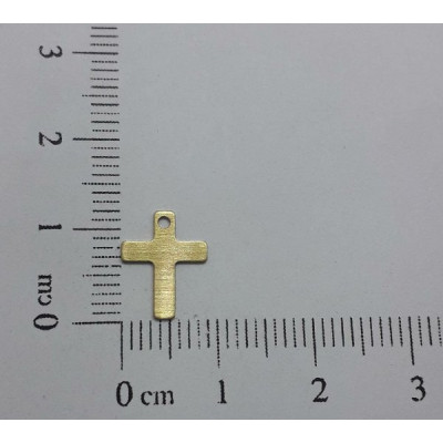 AC LATÃO CRUZ 12MM LISA RETA 1 FURO