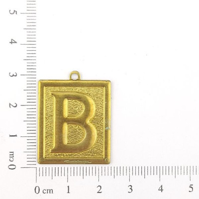 AC LATÃO PLACA TXT LETRA B 1 ARG