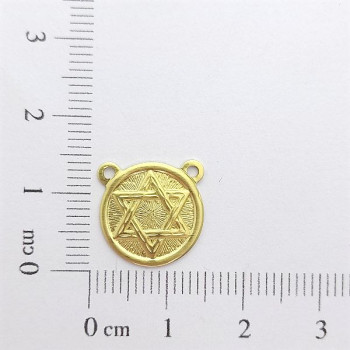 AC LATÃO ESCAPULÁRIO M ESTRELA DE DAVI