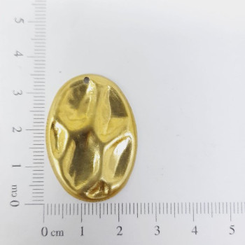 AC LATÃO CRATERA OVAL G 35MM 1 FURO