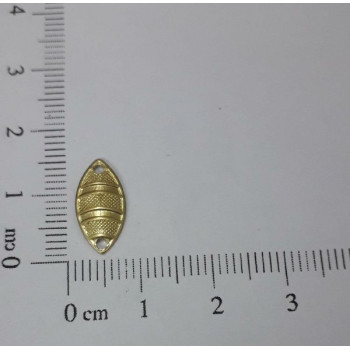 AC LATÃO NAVETE P LINHAS LISA E TXT 2 FUROS