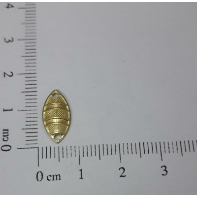 AC LATÃO NAVETE P LINHAS LISA E TXT 2 FUROS