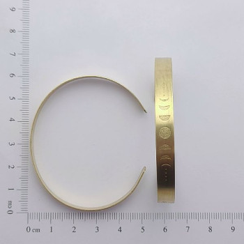 AC LATÃO BRACELETE FASES DA LUA S/ FURO