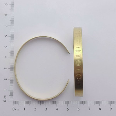 AC LATÃO BRACELETE FASES DA LUA S/ FURO