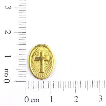 AC LATÃO OVAL CRUZ NO CENTRO S/ ARG