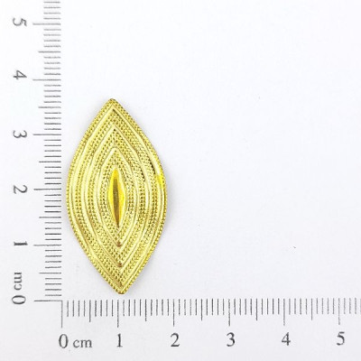 AC LATÃO NAVETE ONDULADA LINHAS BOLINHA S/ FURO