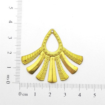 AC LATÃO LEQUE MIX TXT E LISO 1 FURO