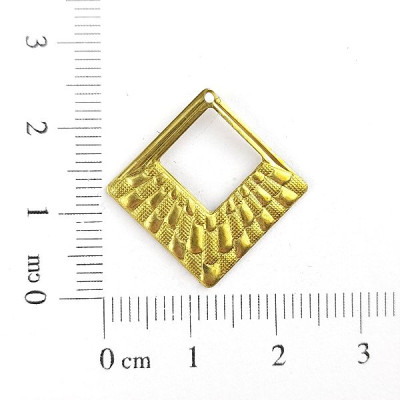 AC LATÃO QUADRADO VZD ESCAMAS 1 FURO