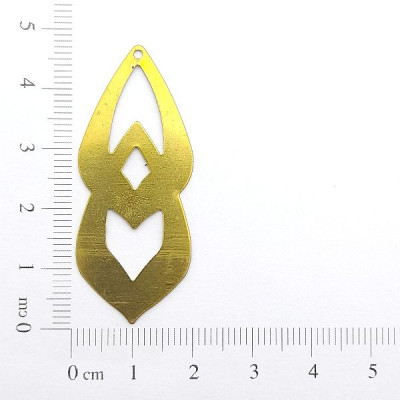 AC LATÃO GOTAS INTERCALADAS LISO 1 FURO