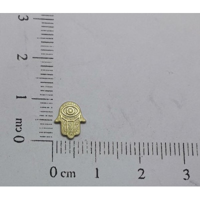 AC LATÃO MÃO HAMSA M 9MM S/ FURO