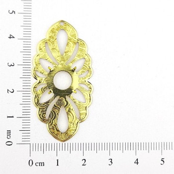 AC LATÃO NAVETE VZD CHATÃO REDONDO 12MM 1 FURO