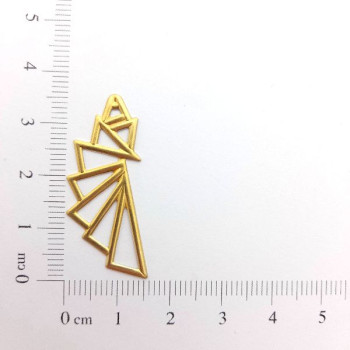 AC LATÃO CASCATA TRIANGULOS VZD ESQUERDO S/ FURO