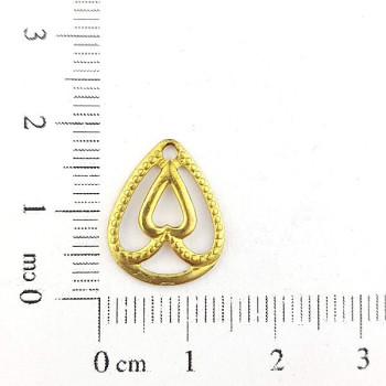 AC LATÃO GOTA VZD CORAÇÃO PONTA CABEÇA 1 FURO