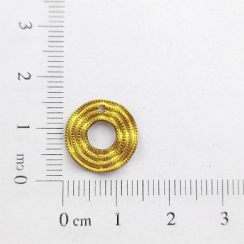 AC LATÃO REDONDO P ONDULADO BOLINHAS VZD 1 FURO