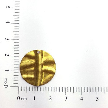 AC LATÃO REDONDO 21,3MM AMASSADO 1 FURO