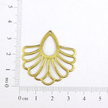 AC LATÃO LEQUE GOTA FOLHAS 1 FURO