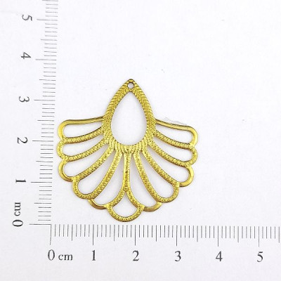 AC LATÃO LEQUE GOTA FOLHAS 1 FURO