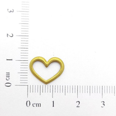 AC LATÃO CORAÇÃO P 13MM LISO VZD S/ ARG