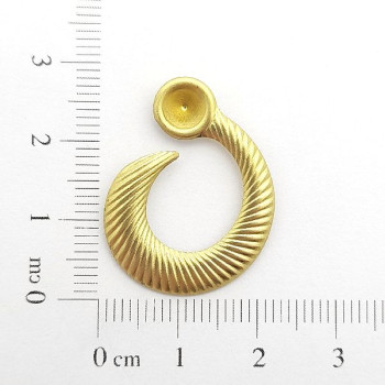 AC LATÃO CARACOL M ESQUERDO LINHAS PEDRA SS28