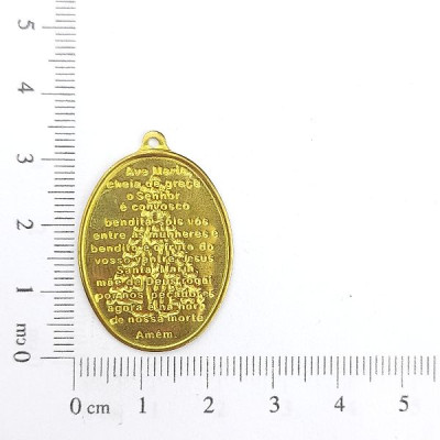 AC LATÃO OVAL AVE MARIA 3D 1 ARG