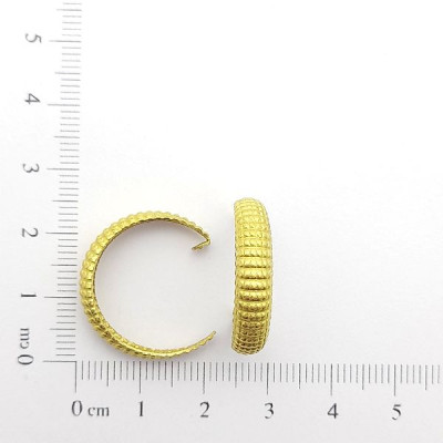 AC LATÃO ARGOLA NAVETE M TXT BOLINHAS