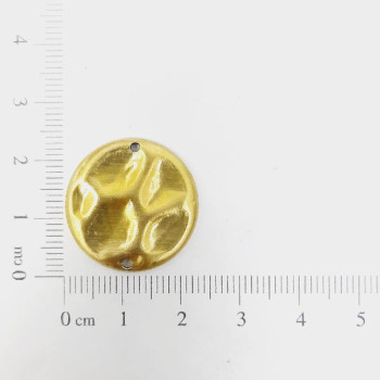 AC LATÃO CRATERA M REDONDA 21MM 2 FUROS