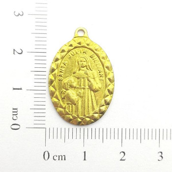 AC LATÃO MEDALHA SANTA JULIA BILLIART 1 ARG