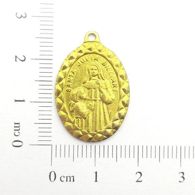 AC LATÃO MEDALHA SANTA JULIA BILLIART 1 ARG