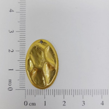 AC LATÃO CRATERA OVAL 24MM 1 FURO