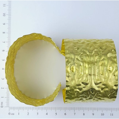 AC LATÃO BRACELETE 45MM AMASSADO 2 FUROS