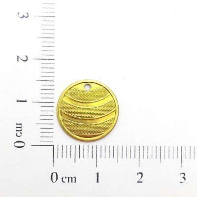 AC LATÃO REDONDO M LINHAS LISA E TXT 1 FURO