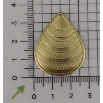 AC LATÃO GOTA G LINHAS LISA E TXT 1 FURO